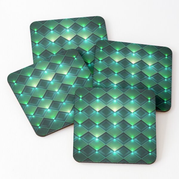 Item preview, Emerald Matrix , a seamless pattern consisting of diamond shapes arranged  designed and sold by aminz4.