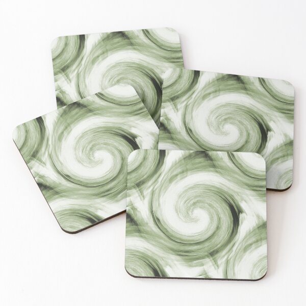 Item preview, Dreamy Whimsical Green Swirl Pattern designed and sold by Artistestella.