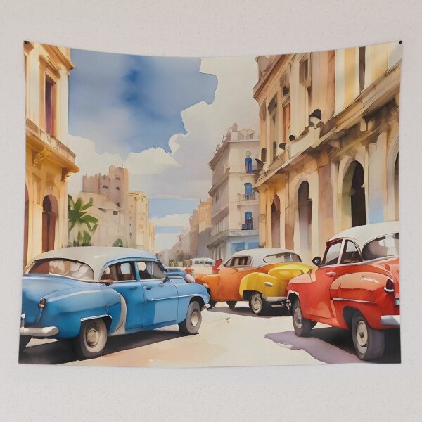 Item preview, Havana Street Scene - Classic Cars!  Vintage Cars designed and sold by Frame of Mind .