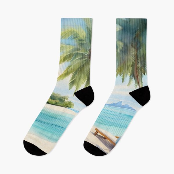 Item preview, Maldivian Escape Lagoon Daydream Palms & Paradise Watercolour  designed and sold by Frame of Mind .