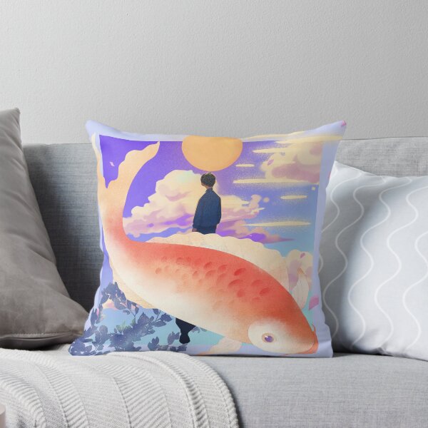 Item preview, Dreamy Solarpunk Japanese Inspired // Digital Art // Koi Fish // designed and sold by StarryPopStuff.