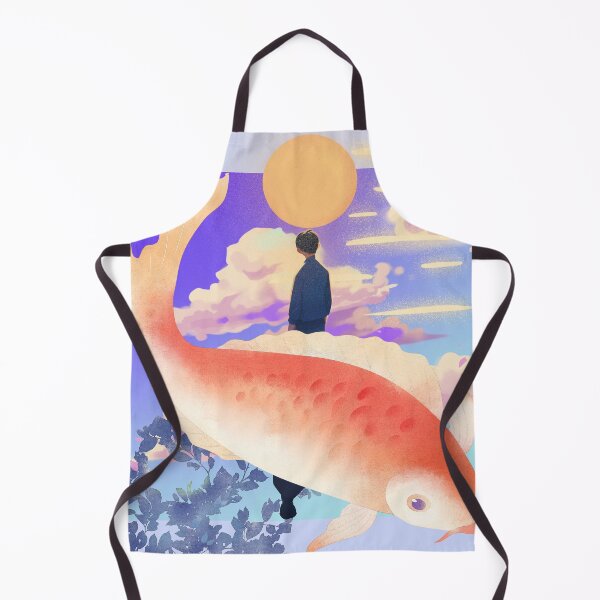 Item preview, Dreamy Solarpunk Japanese Inspired // Digital Art // Koi Fish // designed and sold by StarryPopStuff.