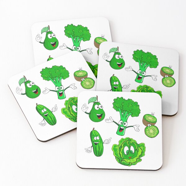 Item preview, Green Goodness: Cheerful Fruits & Veggies designed and sold by RysowankaZS.