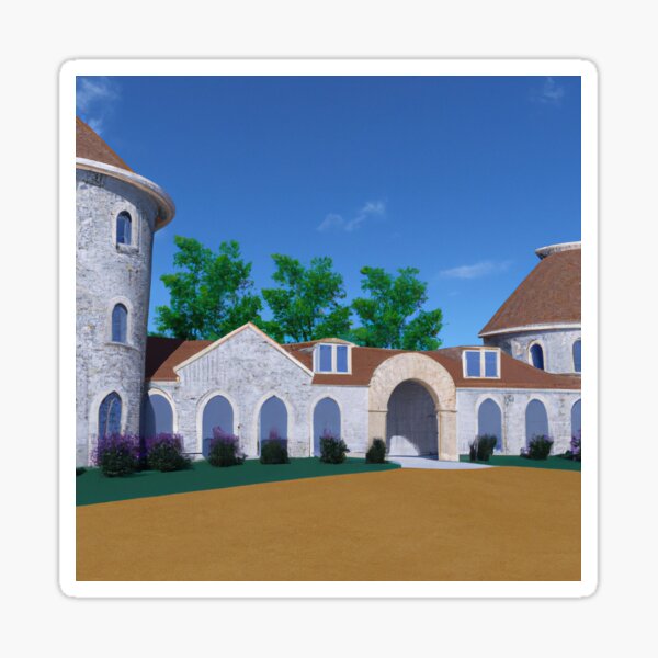 Countryside Serenity Historic House Sticker