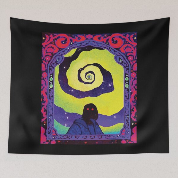 Item preview, Mysterious Hooded Figure with Hypnotic Background designed and sold by CylepErtillo.