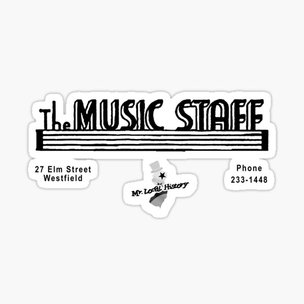 Item preview, The Music Staff Westfield - Wear Your Local History designed and sold by mrlocalhistory.