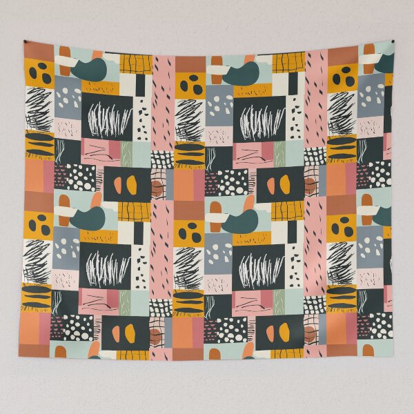 Item preview, Modern patchwork illustration designed and sold by WonderworkLI.
