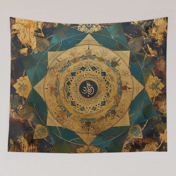Item preview, Echoes of Eternity: The Om Amidst Golden Mandalas, Meditative Mandala Art designed and sold by Vic Torys ☆.