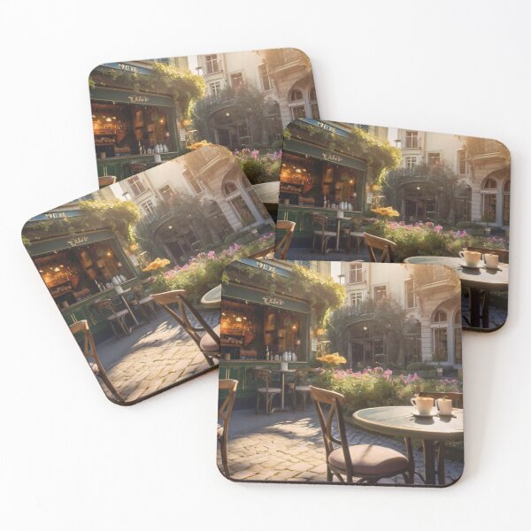 Item preview, Parisian Courtyard Café designed and sold by BlareBlare.