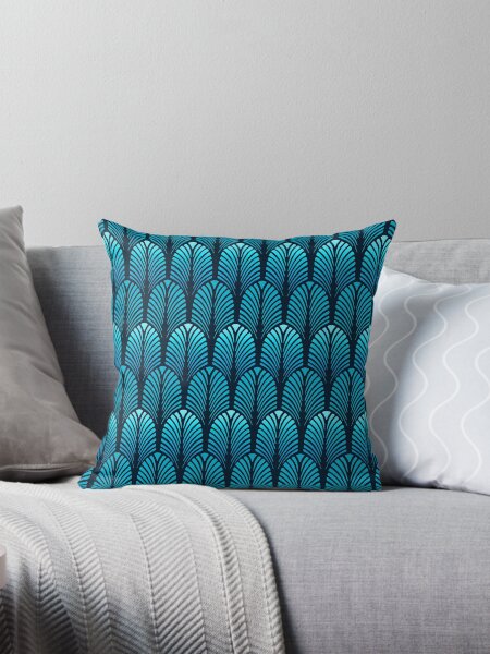 Aperçu de l'œuvre Motif plume Art déco, bleu saphir créée et vendue par Marymarice.