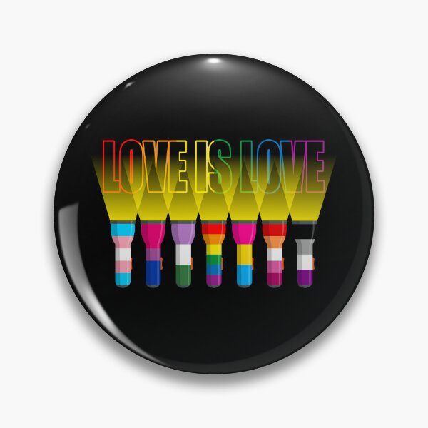 Item preview, Rainbow Flag Pride Flashlights Shine A Light: Love Is Love designed and sold by Happy Puppy Print On Demand.