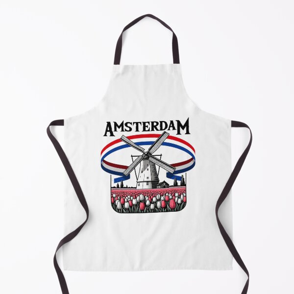 Item preview, Amsterdam Netherlands Windmill & Tulips designed and sold by DetourShirts.