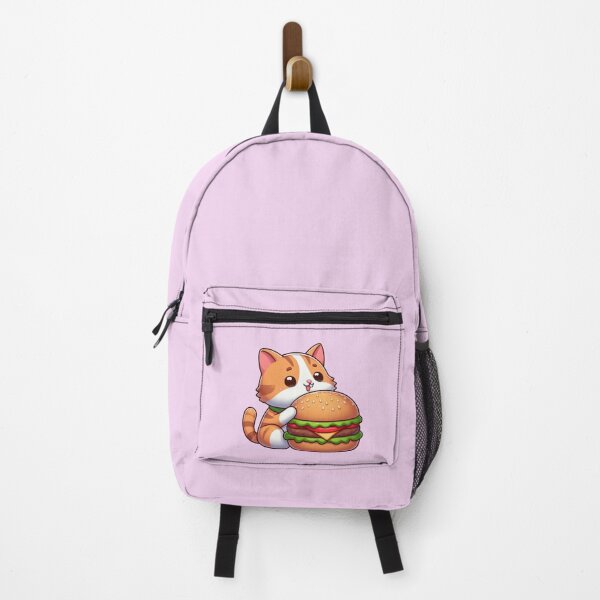 Item preview, Cute CAT eating cute Cheeseburger designed and sold by TimeToMap.