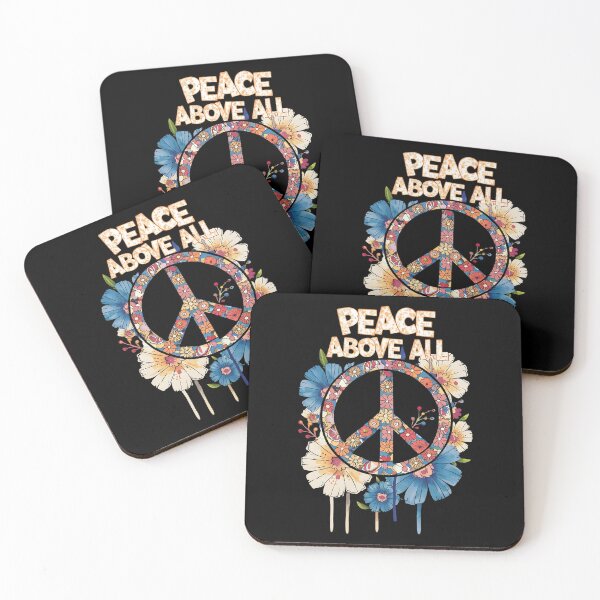 Item preview, PEACE ABOVE ALL - WATERCOLOR BLUE CREAM FLOWERS designed and sold by justyna-s28.