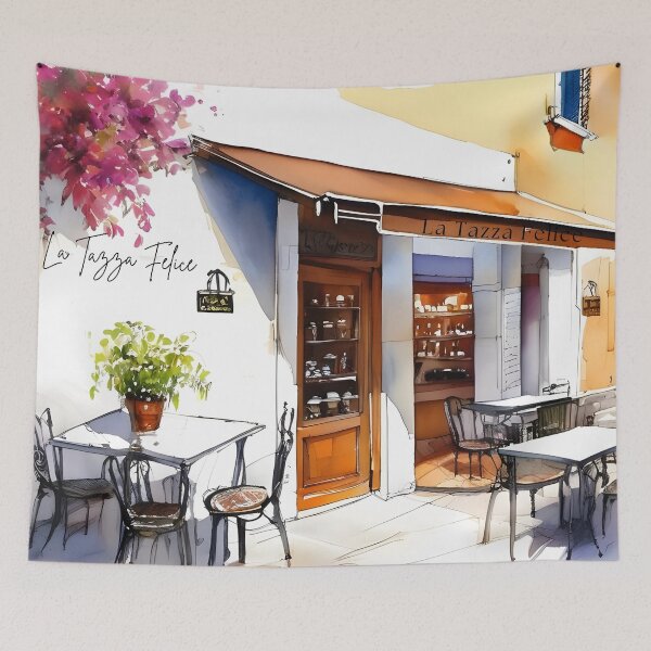 Item preview, La Tazza Felice Happy Cup. Coffeshop Italian.  designed and sold by Frame of Mind .