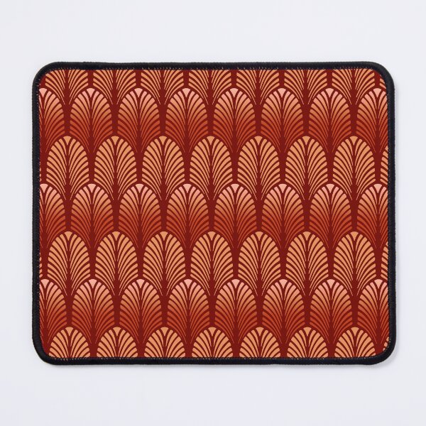 Item preview, Art Deco Feather Pattern, Mandarin Orange designed and sold by Marymarice.