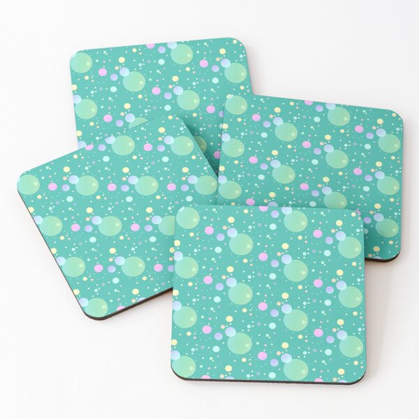 Item preview, Green turquoise pink circle pattern | teal pink abstract circles and dots designed and sold by lausn.