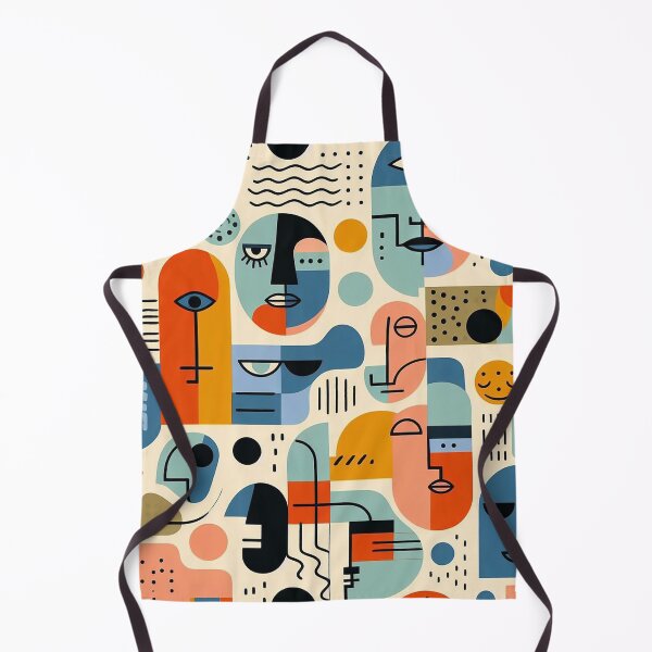 Item preview, Retro abstract with faces designed and sold by Silbays.