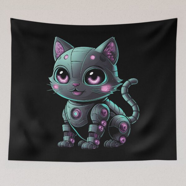 Item preview, cyber cat cute cyber mode designed and sold by Szkicerka.