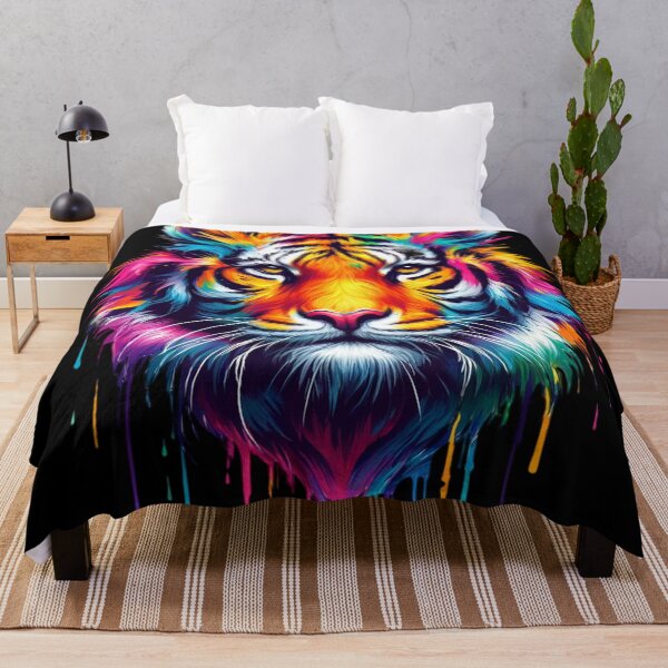 Item preview, Vibrant Colorful Artistic Tiger Portrait designed and sold by PrimeTreasures.