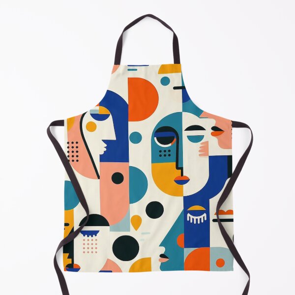 Item preview, Retro abstract with faces designed and sold by Silbays.