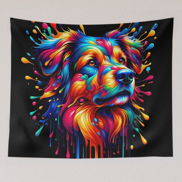 Item preview, Vibrant Colorful Artistic Dog Portrait designed and sold by PrimeTreasures.