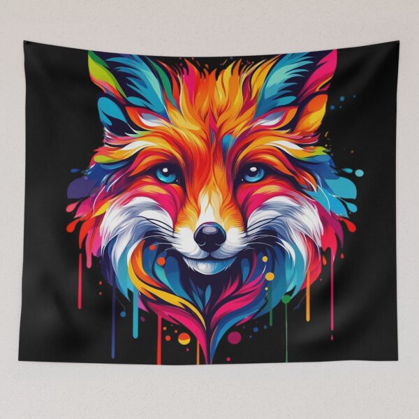 Item preview, Vibrant Colorful Artistic Fox Portrait designed and sold by PrimeTreasures.