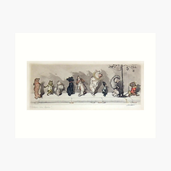 Boris O Klein Dirty dogs of Paris signed print O'Liberte