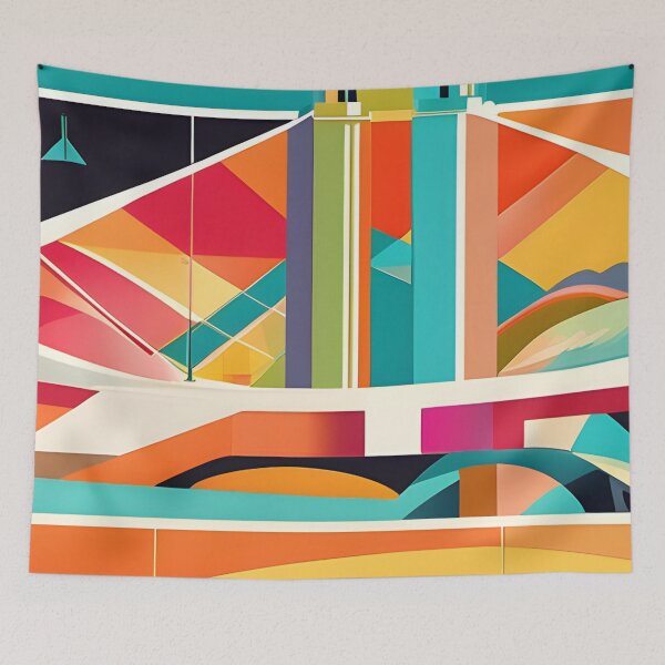 Item preview, Abstract Bay: San Francisco in Color Golden Gate Abstracted: Blues & Reds designed and sold by Frame of Mind .