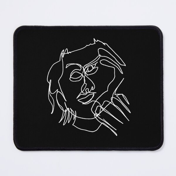 Item preview, Continuous line drawing abstract face #3 white line designed and sold by bravoalpha.