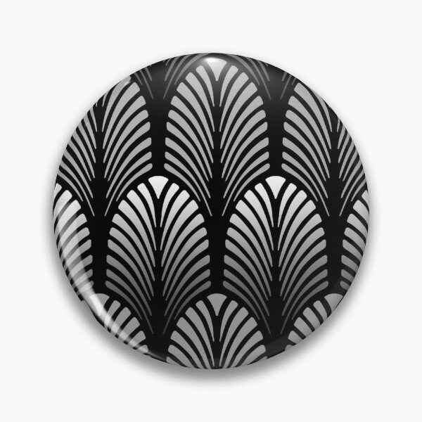 Item preview, Art Deco Feather Pattern, Silver Gray and Black designed and sold by Marymarice.