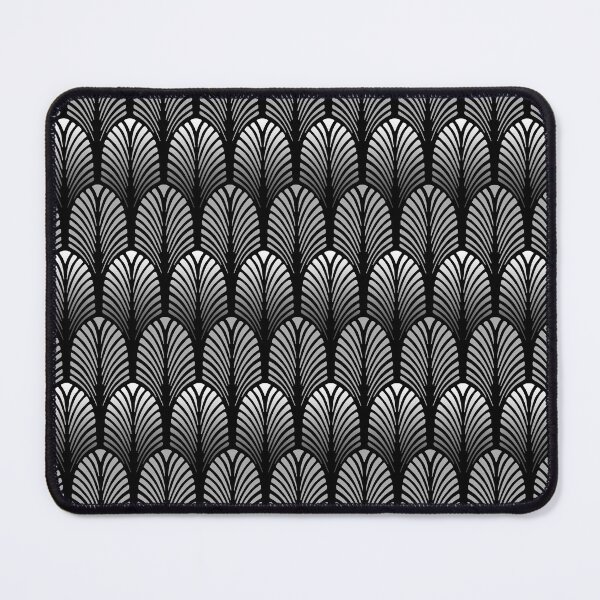 Item preview, Art Deco Feather Pattern, Silver Gray and Black designed and sold by Marymarice.