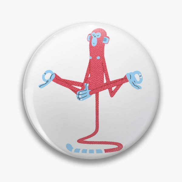 Item preview, funny Red and Blue Meditating Monkey Design: Unique and Playful Artwork designed and sold by SickStyleShop.