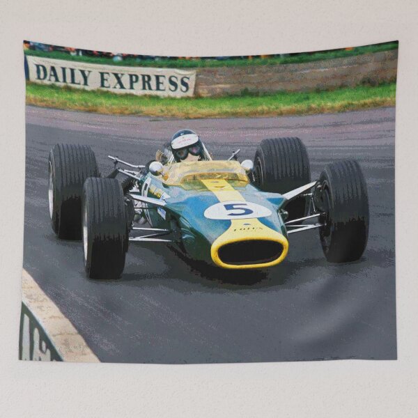Item preview, Jim Clark racing his 1965 F1 racecar abstract designed and sold by Rodissimus1984.
