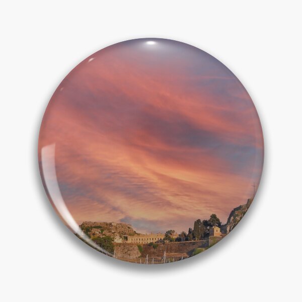 Item preview, Port with yachts and sailboats Old fortress Corfu town Greece sunset designed and sold by goceris.