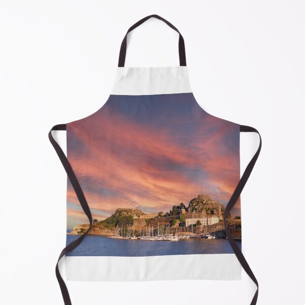 Item preview, Port with yachts and sailboats Old fortress Corfu town Greece sunset designed and sold by goceris.