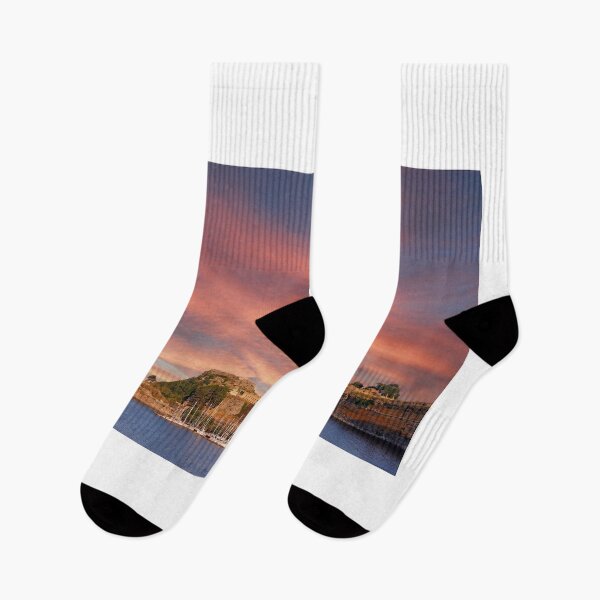 Item preview, Port with yachts and sailboats Old fortress Corfu town Greece sunset designed and sold by goceris.