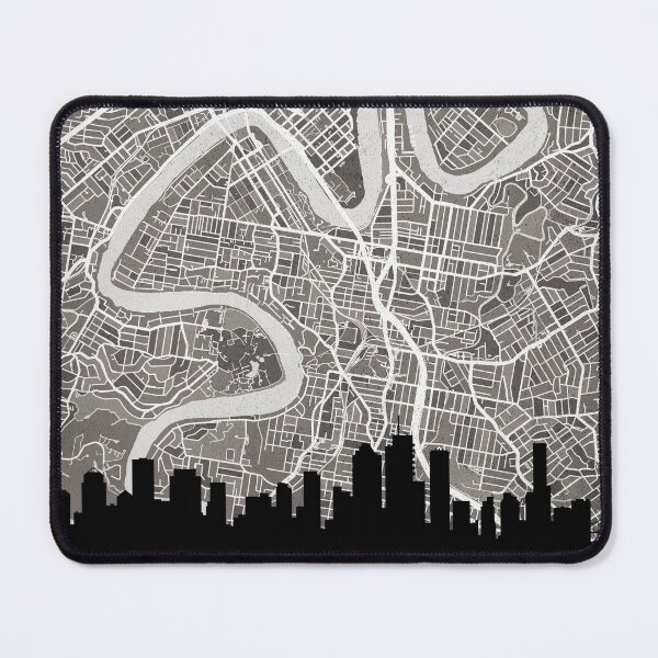 Item preview, Brisbane Skyline Map designed and sold by ArtPrints.
