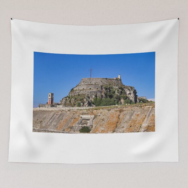 Item preview, Old fortress and clock tower Corfu town Greece  designed and sold by goceris.