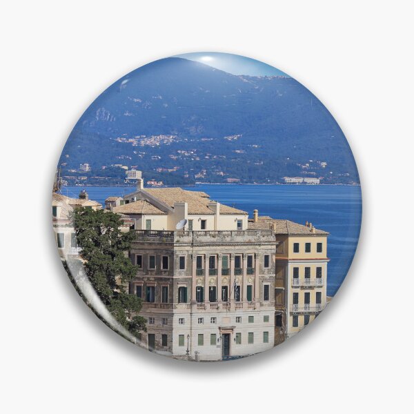Item preview, Old Corfu town buildings cityscape Greece designed and sold by goceris.