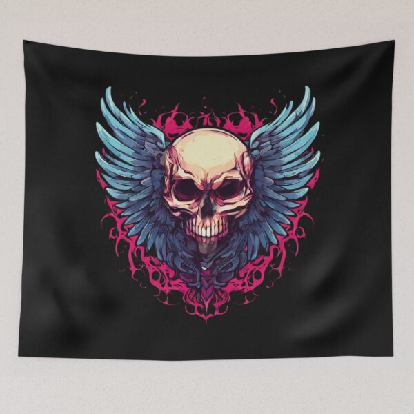 Item preview, Mean Skull with Wings designed and sold by Planetporridge.