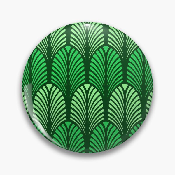 Item preview, Art Deco Feather Pattern, Emerald Green designed and sold by Marymarice.