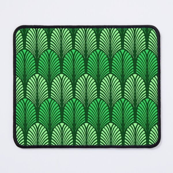 Item preview, Art Deco Feather Pattern, Emerald Green designed and sold by Marymarice.