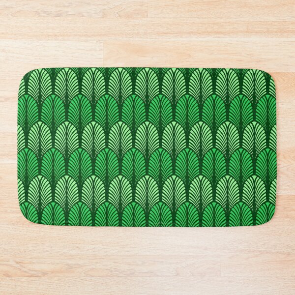 Item preview, Art Deco Feather Pattern, Emerald Green designed and sold by Marymarice.