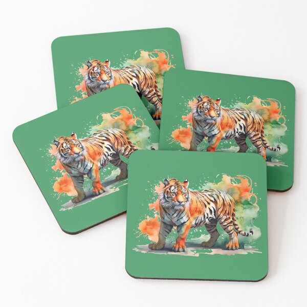 Item preview, a tiger as a watercolor designed and sold by Rose Design & Photos.