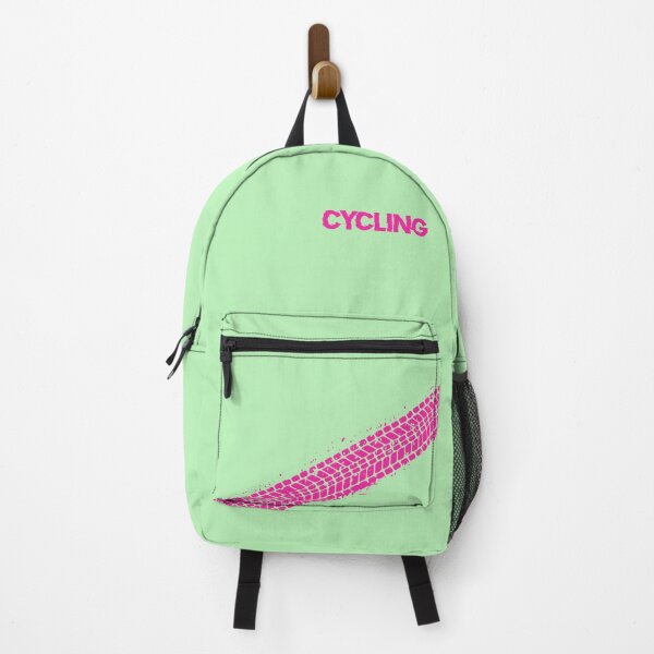 Artikelvorschau, pinke Fahrradspur und das Wort cycling entworfen und verkauft von JePe70M.