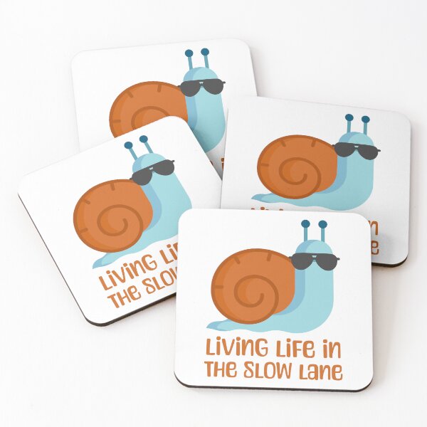 Item preview, Living Life In The Slow Lane! Funny Snail Pun designed and sold by PMCreative.
