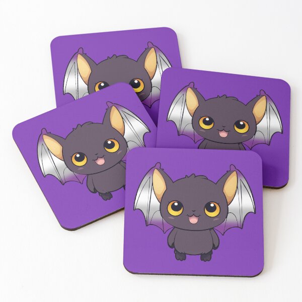 Item preview, Kawaii Bat with GraysexualPride Flag Colored Wings, Cute Greysexual Design designed and sold by Travelslightly.