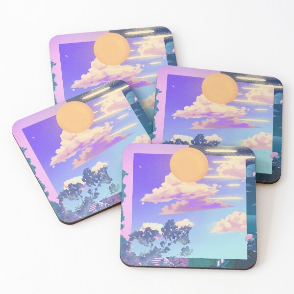 Item preview, Dreamy Solarpunk Style Sky, Sun & Clouds // Digital Art designed and sold by StarryPopStuff.