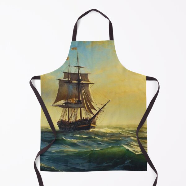Item preview, Sailing into the Golden Hour 18th Century Sunset at Sea Across the Open Water designed and sold by Frame of Mind .